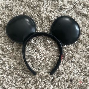 Black leather Mickey ears